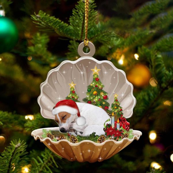 Jack Russell Terrier – Sleeping Pearl in Christmas Two Sided Ornament – Christmas Ornaments For Dog Lovers