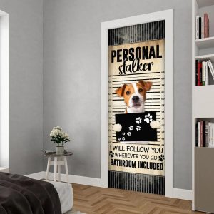 Jack Russell Terrier I Will Follow You Wherever You Go Bathroom Included Door Cover Gifts For Dog Lovers 4