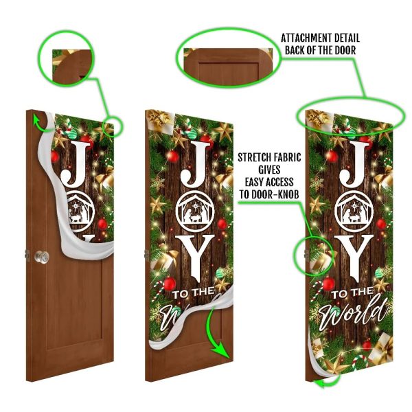 Joy To The World Christmas Door Cover – Unique Gifts Doorcover – Holiday Decor