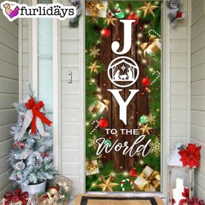 Joy To The World Christmas Door Cover Unique Gifts Doorcover Holiday Decor 8
