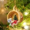Koala Sleeping In A Tiny Cup Christmas Holiday Two Sided Ornament – Best Gifts for Animals Lovers