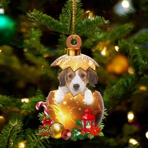 Kooikerhondje In Golden Egg Christmas Ornament…