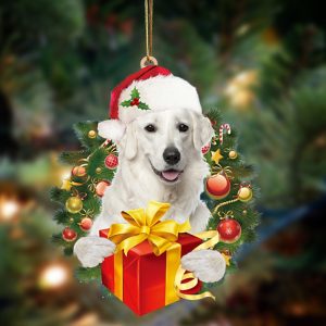 Kuvasz Give Gifts Hanging Ornament –…