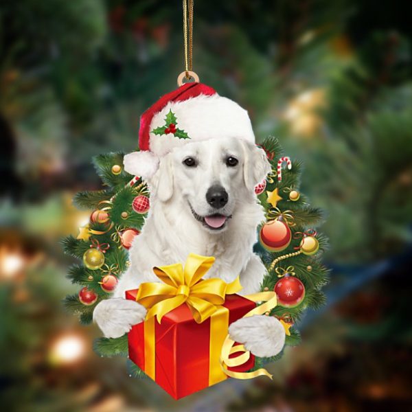 Kuvasz Give Gifts Hanging Ornament – Flat Acrylic Dog Ornament – Dog Lovers Gifts For Him Or Her