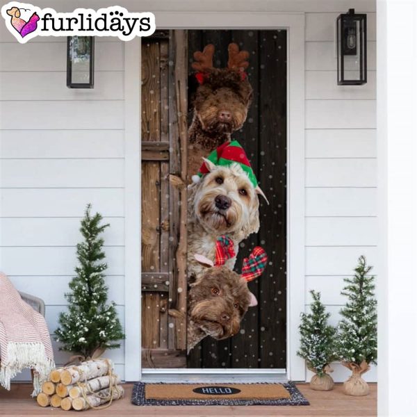 Labradoodle Christmas Door Cover – Xmas Gifts For Pet Lovers – Christmas Gift For Friends