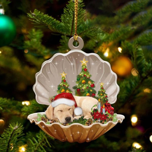 Labrador Retriever3 – Sleeping Pearl in Christmas Two Sided Ornament – Christmas Ornaments For Dog Lovers