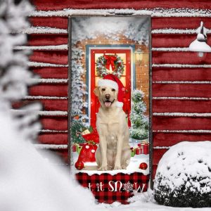 Labrador Retriever Let It Snow Christmas Door Cover Xmas Outdoor Decoration Gifts For Dog Lovers 5