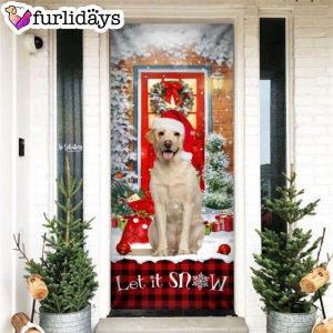 Labrador Retriever Let It Snow Christmas Door Cover Xmas Outdoor Decoration Gifts For Dog Lovers 6