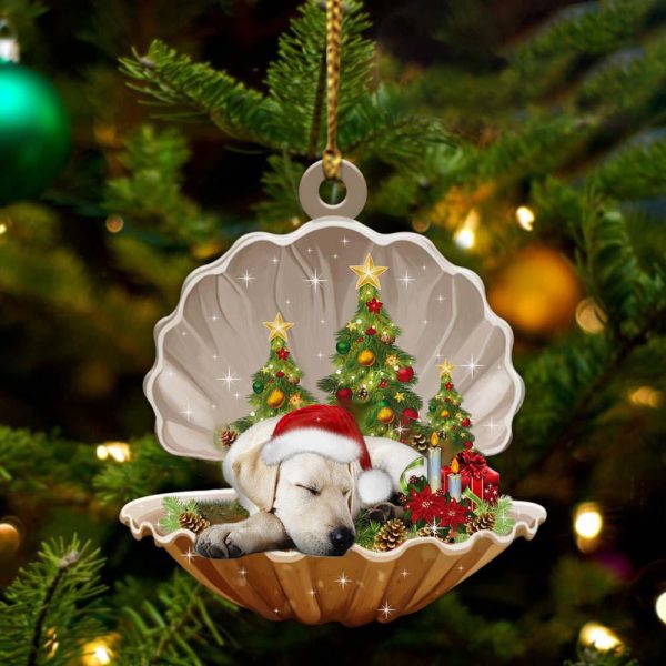 Labrador Retriever – Sleeping Pearl in Christmas Two Sided Ornament – Christmas Ornaments For Dog Lovers