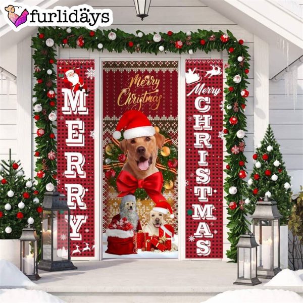 Labrador Retriever Merry Christmas Gift Door Cover – Xmas Gifts For Pet Lovers – Christmas Decor