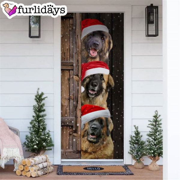 Leonberger Christmas Door Cover – Xmas Gifts For Pet Lovers – Christmas Gift For Friends