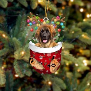 Leonberger In Snow Pocket Christmas Ornament…