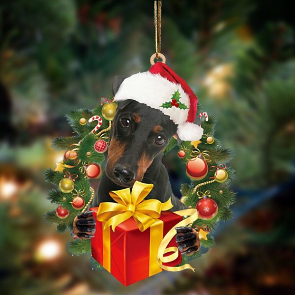 Manchester Terrier Give Gifts Hanging Ornament – Flat Acrylic Dog Ornament – Dog Lovers Gifts For Him Or Her