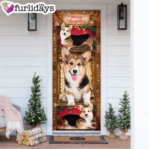Merry Christmas. Corgi Christmas Door Cover Xmas Gifts For Pet Lovers Christmas Gift For Friends
