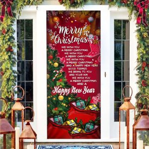 Merry Christmas And Happy New Year Door Cover Light Pray Door Cover Unique Gifts Doorcover 5