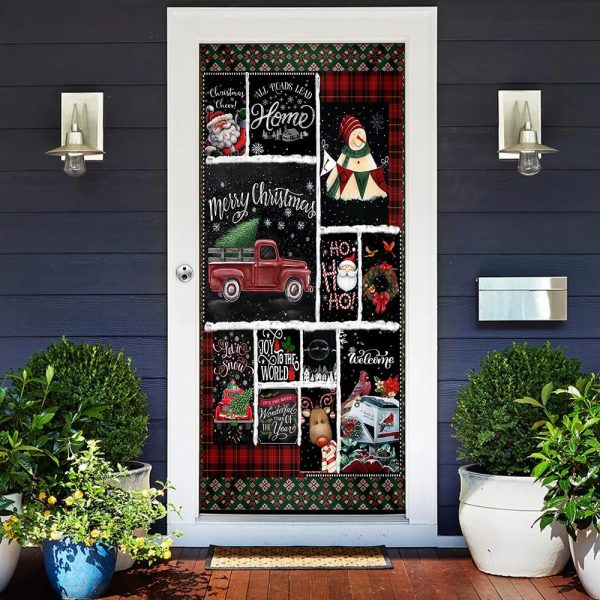 Merry Christmas Blessing Door Cover – Unique Gifts Doorcover – Holiday Decor