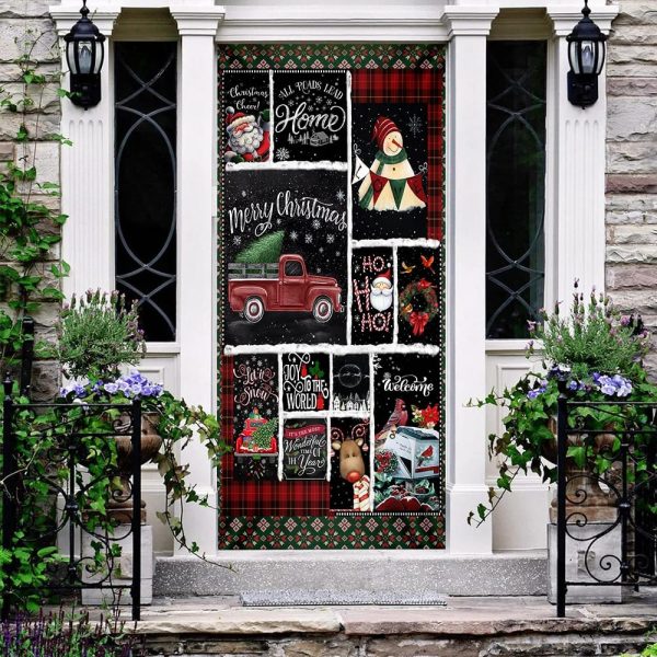 Merry Christmas Blessing Door Cover – Unique Gifts Doorcover – Holiday Decor