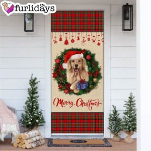 Merry Christmas Golden Retriever Door Cover Xmas Gifts For Pet Lovers Christmas Decor