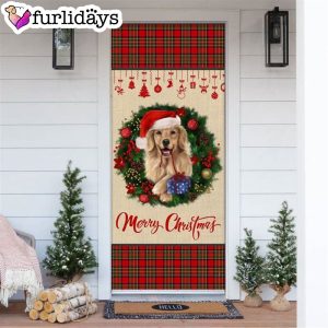 Merry Christmas Golden Retriever Door Cover…