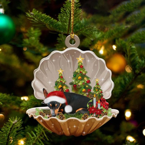 Miniature Pinscher – Sleeping Pearl in Christmas Two Sided Ornament – Christmas Ornaments For Dog Lovers