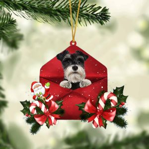 Miniature Schnauzer Christmas Letter Ornament –…