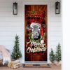 Mooey Christmas Angus Cow Door Cover – Christmas Door Cover Decorations – Unique Gifts Doorcover