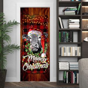 Mooey Christmas Angus Cow Door Cover Christmas Door Cover Decorations Unique Gifts Doorcover 4