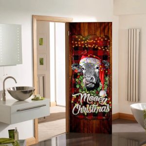 Mooey Christmas Angus Cow Door Cover Christmas Door Cover Decorations Unique Gifts Doorcover 5