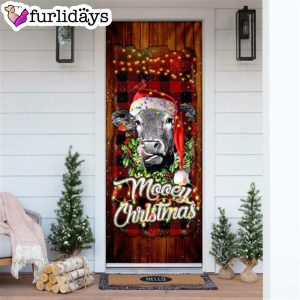 Mooey Christmas Angus Cow Door Cover Christmas Door Cover Decorations Unique Gifts Doorcover 6