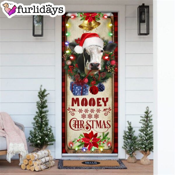 Mooey Christmas Cow Door Cover – Christmas Door Cover Decorations  – Unique Gifts Doorcover