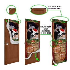 Moory Christmas Cow Door Cover Unique Gifts Doorcover Holiday Decor 5