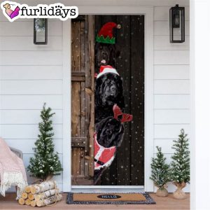 Newfoundland Christmas Door Cover Xmas Gifts For Pet Lovers Christmas Gift For Friends