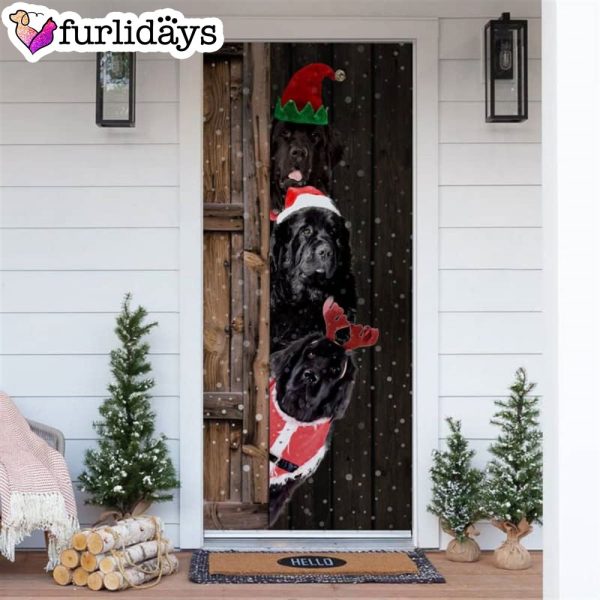 Newfoundland Christmas Door Cover – Xmas Gifts For Pet Lovers – Christmas Gift For Friends