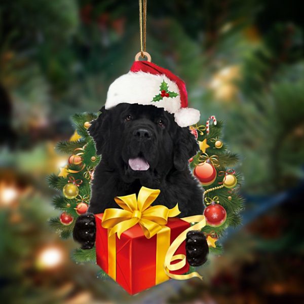 Newfoundland Give Gifts Hanging Ornament – Flat Acrylic Dog Ornament – Dog Lovers Gifts For Him Or Her