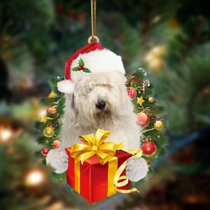 Old English Sheepdog Give Gifts Hanging…