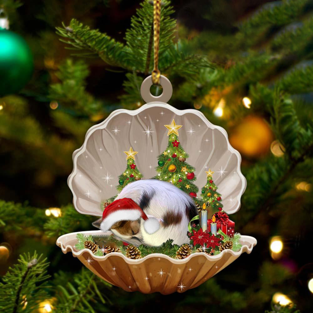Papillon - Sleeping Pearl in Christmas Two Sided Ornament - Christmas Ornaments For Dog Lovers