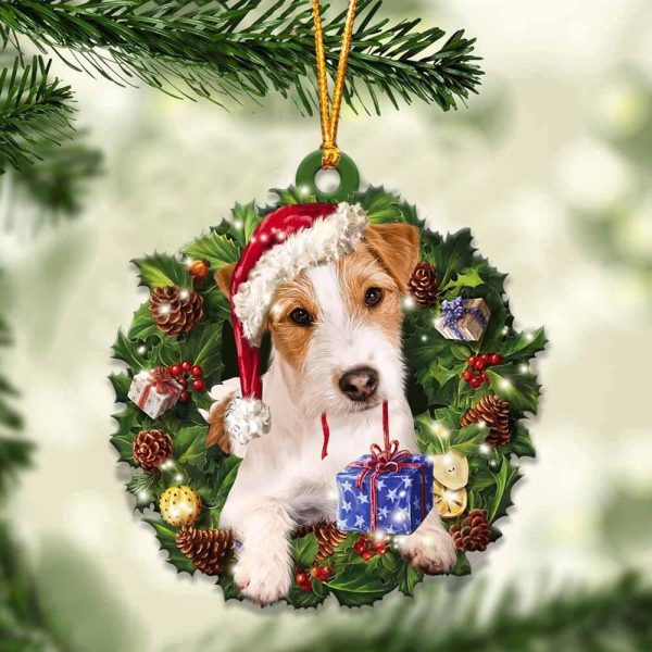Parson Russell And Christmas Ornament – Acrylic Dog Ornament – Gifts For Dog Lovers