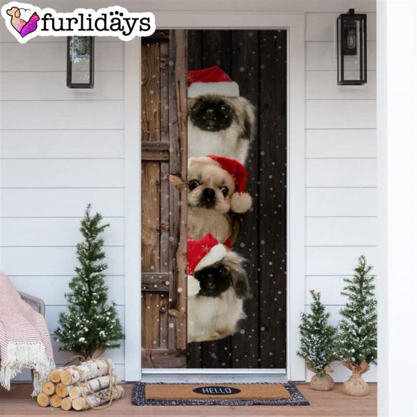 Pekingese Christmas Door Cover – Xmas Gifts For Pet Lovers – Christmas Gift For Friends
