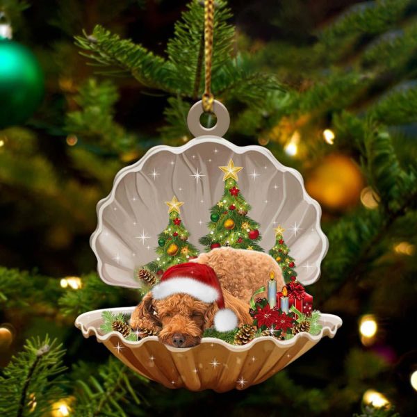 Poodle3 – Sleeping Pearl in Christmas Two Sided Ornament – Christmas Ornaments For Dog Lovers