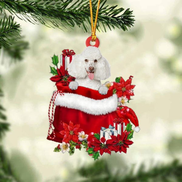 Poodle 2 In Gift Bag Christmas Ornament – Car Ornaments – Gift For Dog Lovers