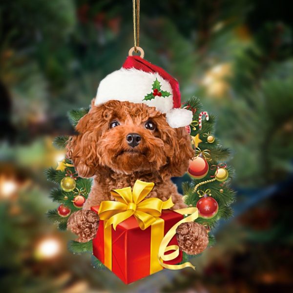 Poodle Give Gifts Hanging Ornament – Flat Acrylic Dog Ornament – Dog Lovers Gifts For Him Or Her