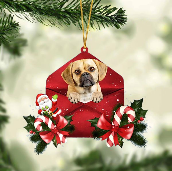 Puggle Christmas Letter Ornament – Car Ornament – Gifts For Pet Owners