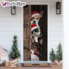 Rat Terrier Christmas Door Cover – Xmas Gifts For Pet Lovers – Christmas Gift For Friends