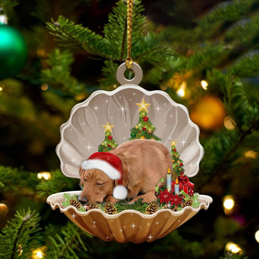 Red Labrador Retriever 3 - Sleeping Pearl in Christmas Two Sided Ornament - Christmas Ornaments For Dog Lovers