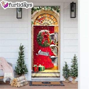 Reindeer Farmhouse Christmas Door Cover Unique Gifts Doorcover 6