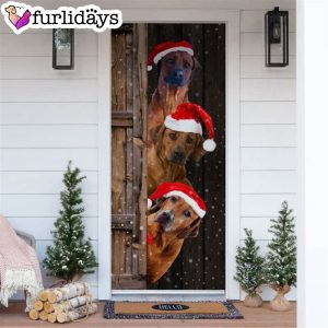 Rhodesian Ridgeback Christmas Door Cover Xmas Gifts For Pet Lovers Christmas Gift For Friends