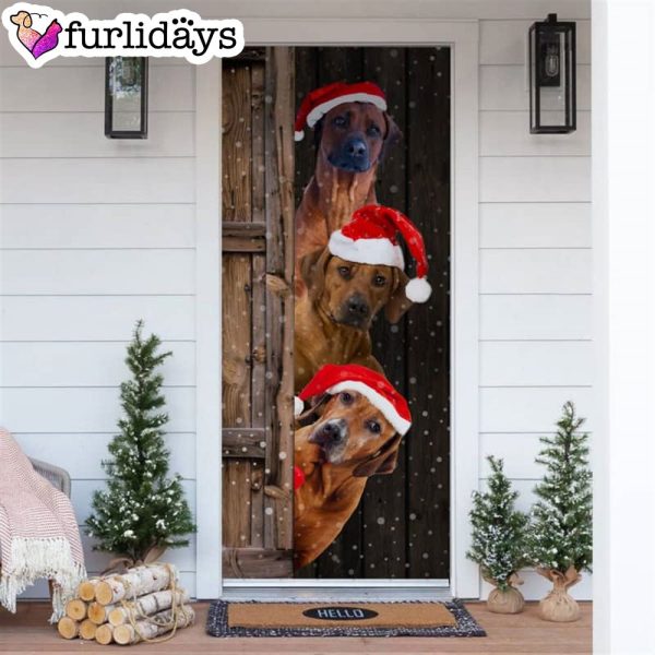Rhodesian Ridgeback Christmas Door Cover – Xmas Gifts For Pet Lovers – Christmas Gift For Friends