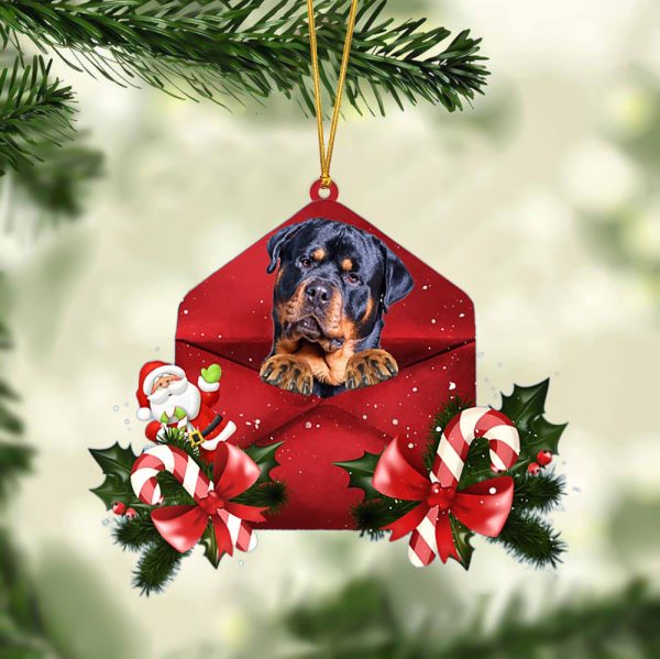 Rottweiler Christmas Letter Ornament – Car Ornament – Gifts For Pet Owners