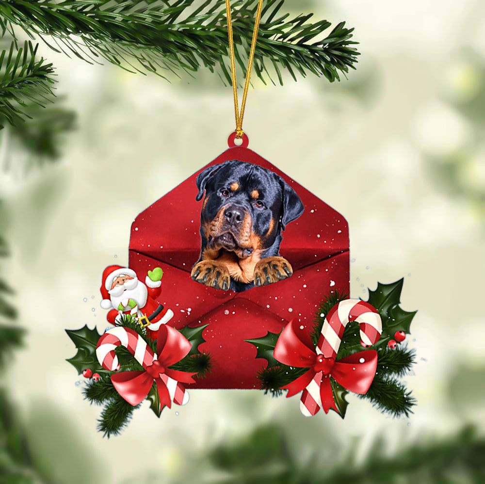 Rottweiler Christmas Letter Ornament - Car Ornament - Gifts For Pet Owners