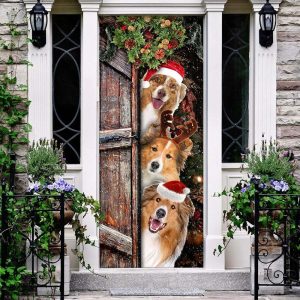Rough Collie Door Cover Xmas Outdoor Decoration Gifts For Dog Lovers Housewarming Gifts 3